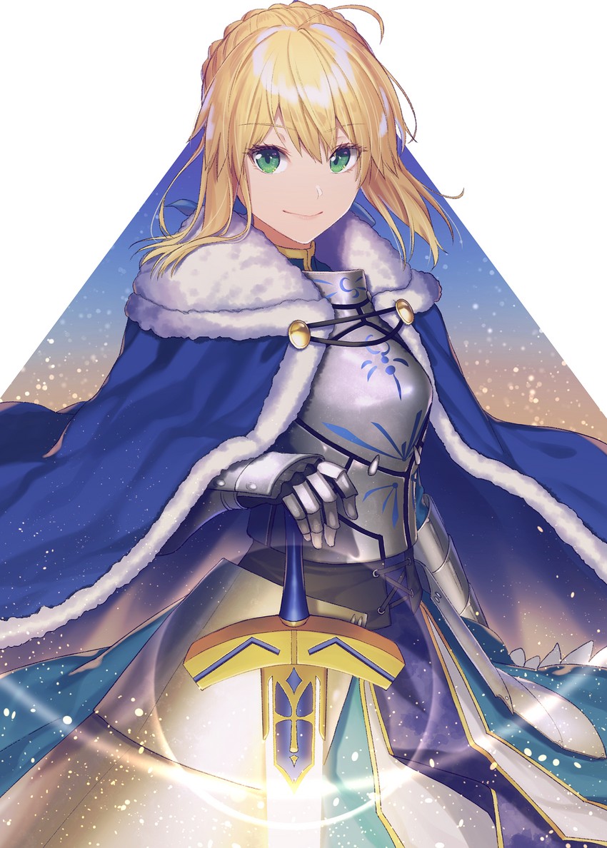 artoria pendragon and saber (fate and 1 more) drawn by matsuharu_(lip-mil)