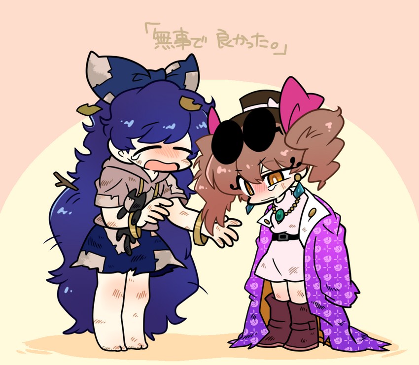 yorigami shion and yorigami jo'on (touhou) drawn by harunori_(hrnrx)