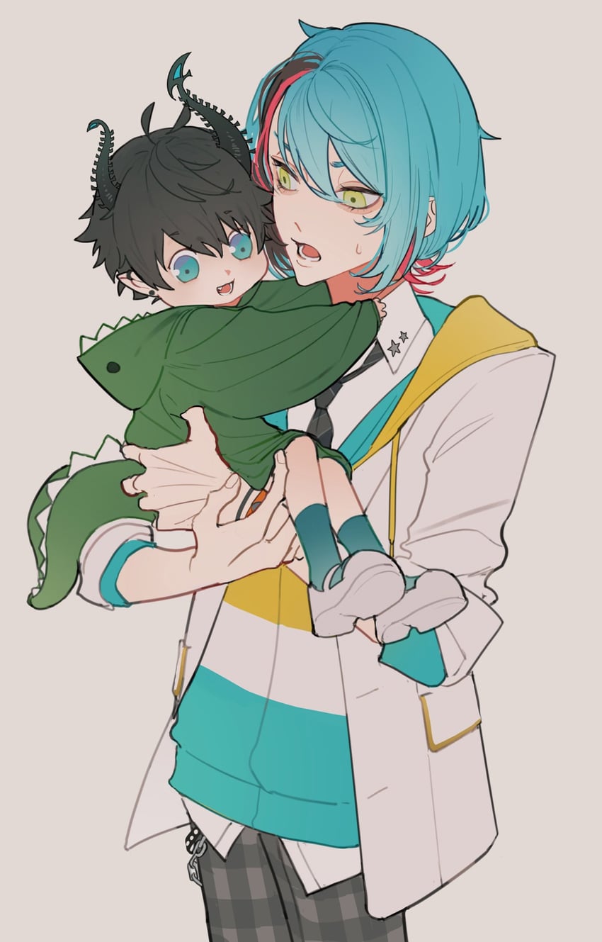 ren zotto and kyo kaneko (nijisanji and 1 more) drawn by iamthekingofegg