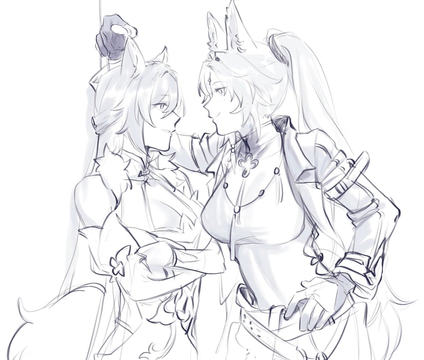 feixiao and yukong (honkai and 1 more) drawn by tomseachi