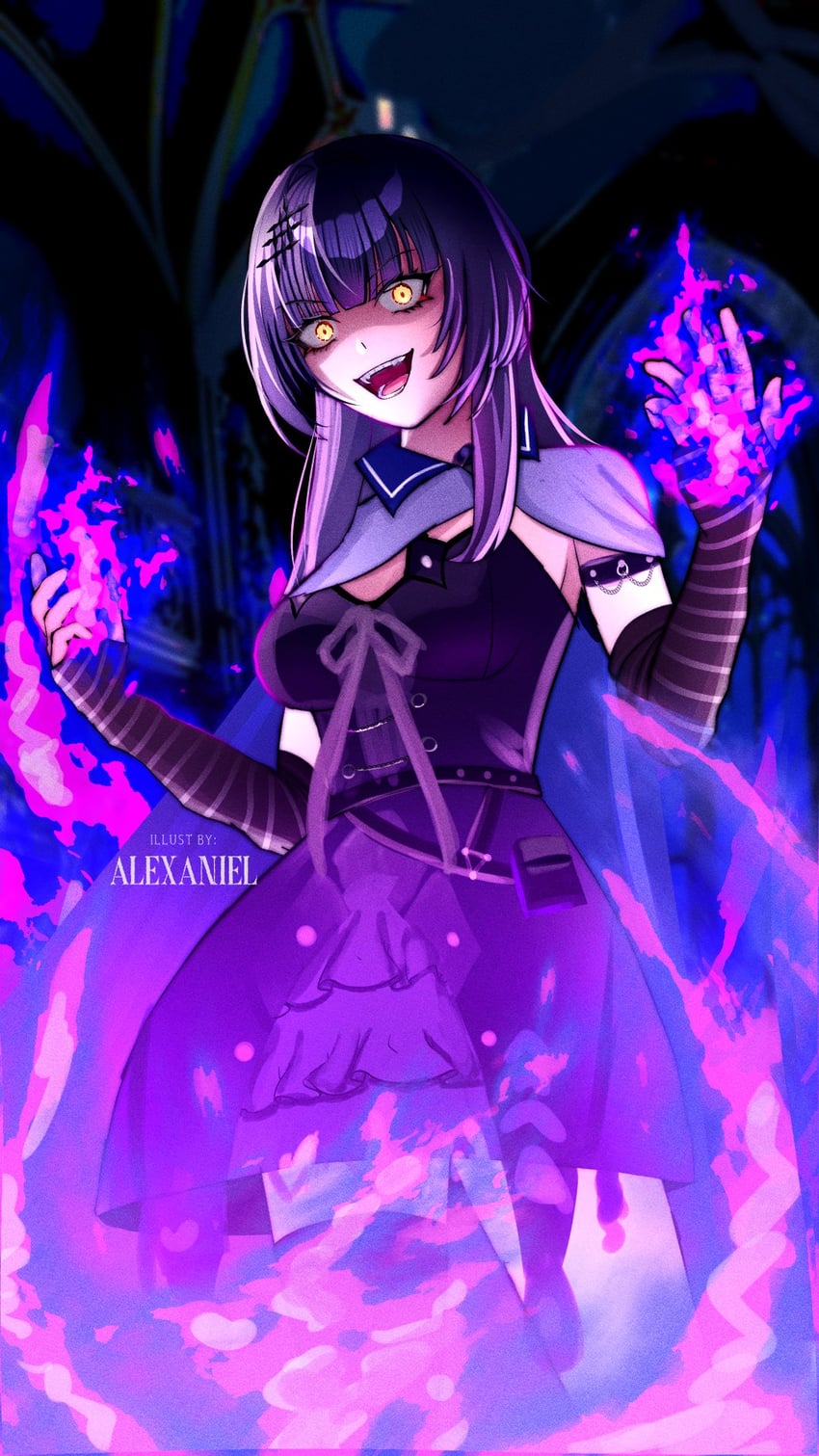 shiori novella (hololive and 2 more) drawn by alexaniel