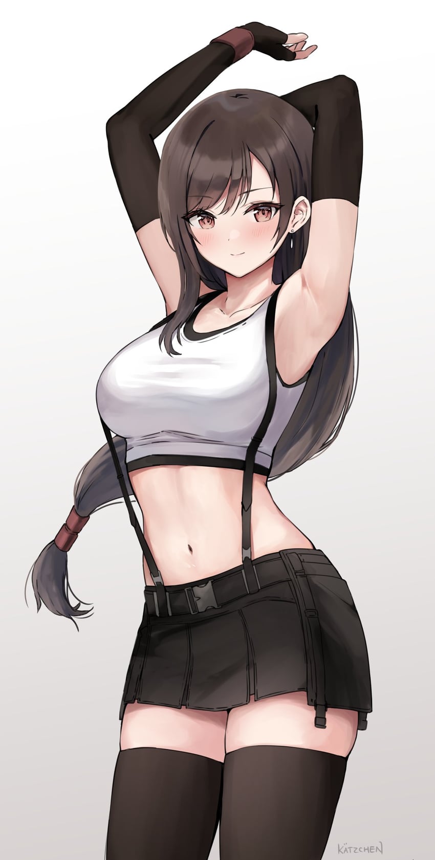 tifa lockhart (final fantasy and 2 more) drawn by kaetzchen