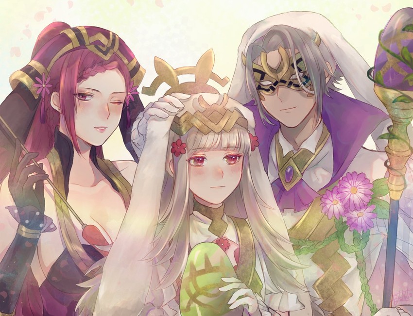 veronica, loki, and bruno (fire emblem and 1 more) drawn by hikashi10_nsk