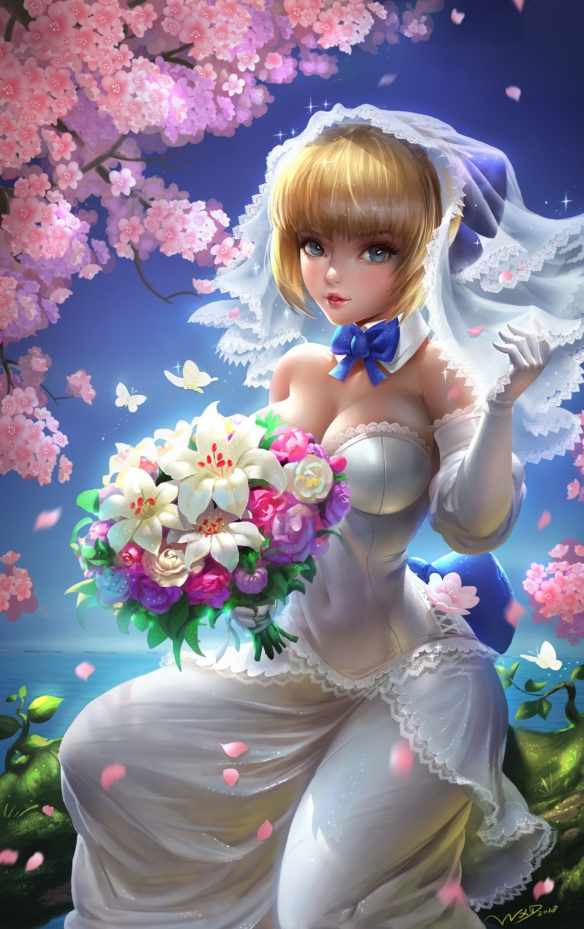 artoria pendragon and saber (fate and 1 more) drawn by wu_xiandeng