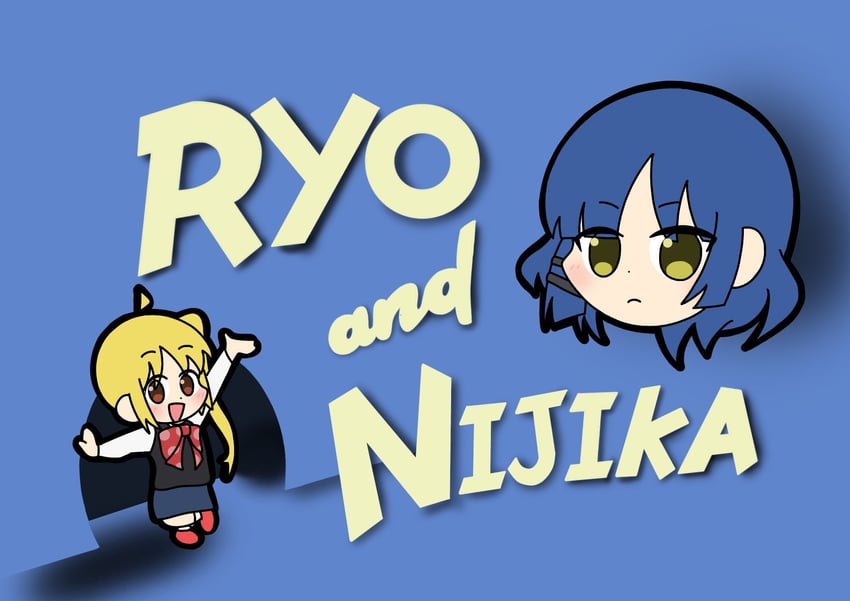 ijichi nijika and yamada ryo (bocchi the rock! and 1 more) drawn by mada_shichiji