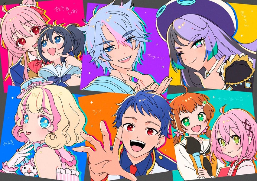 my melody, matsuzaka satou, amauri miruki, koube shio, carron, and 4 more (pretty series and 8 more) drawn by oshiri_(o4ritarou)