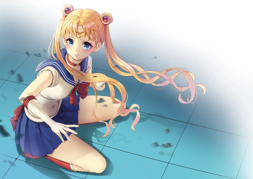 tsukino usagi and sailor moon (bishoujo senshi sailor moon and 1 more) drawn by funyariko