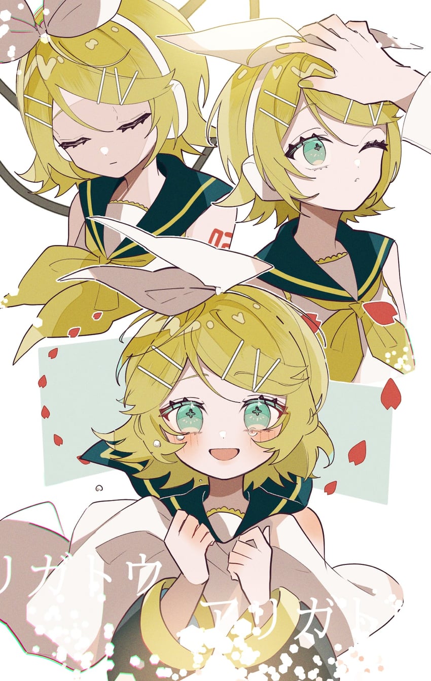 kagamine rin (vocaloid and 1 more) drawn by maca1227