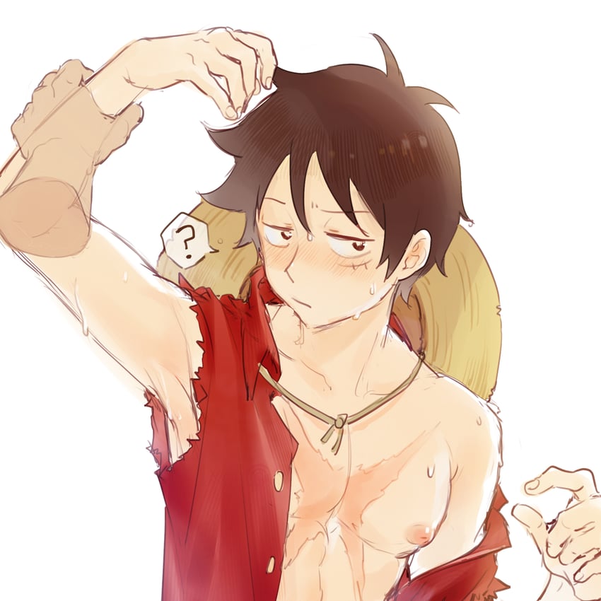 monkey d. luffy (one piece) drawn by moko_(gloriaaaaaa)