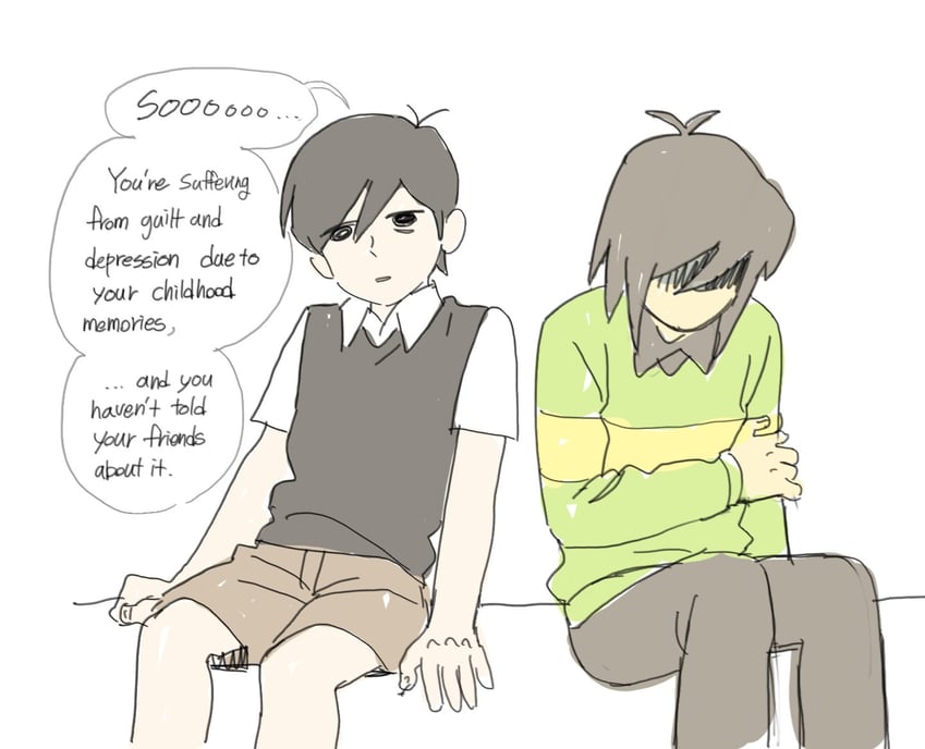 sunny and kris (omori and 1 more) drawn by ttudolee