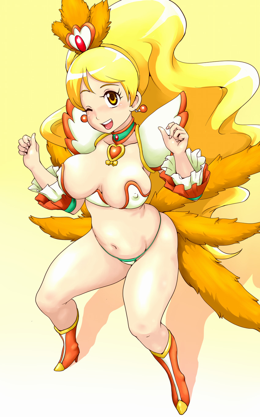 oomori yuuko and cure honey (precure and 1 more) drawn by tof
