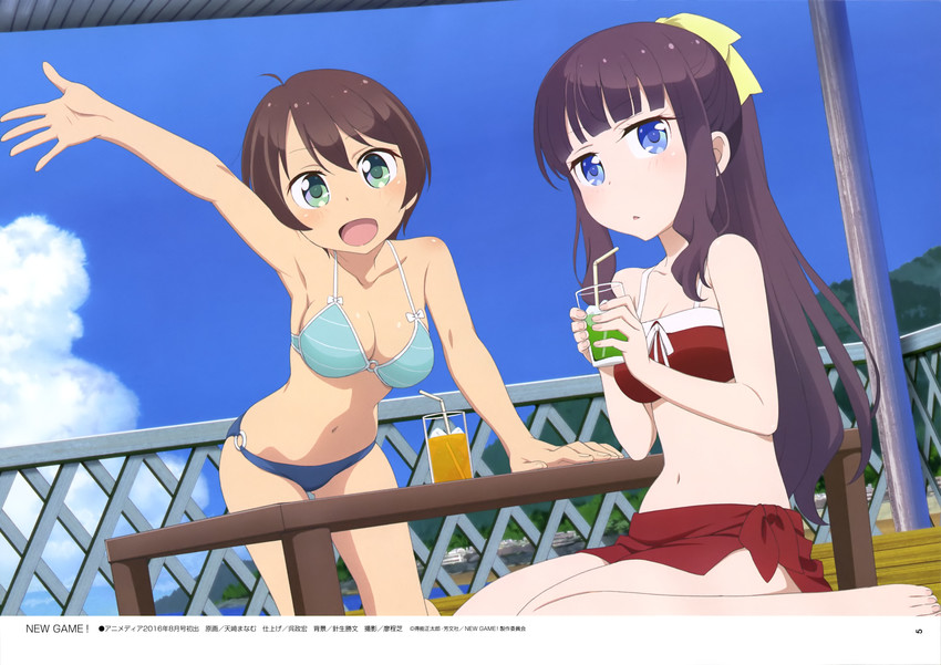 takimoto hifumi and shinoda hajime (new game! and 1 more) drawn by amasaki_manamu