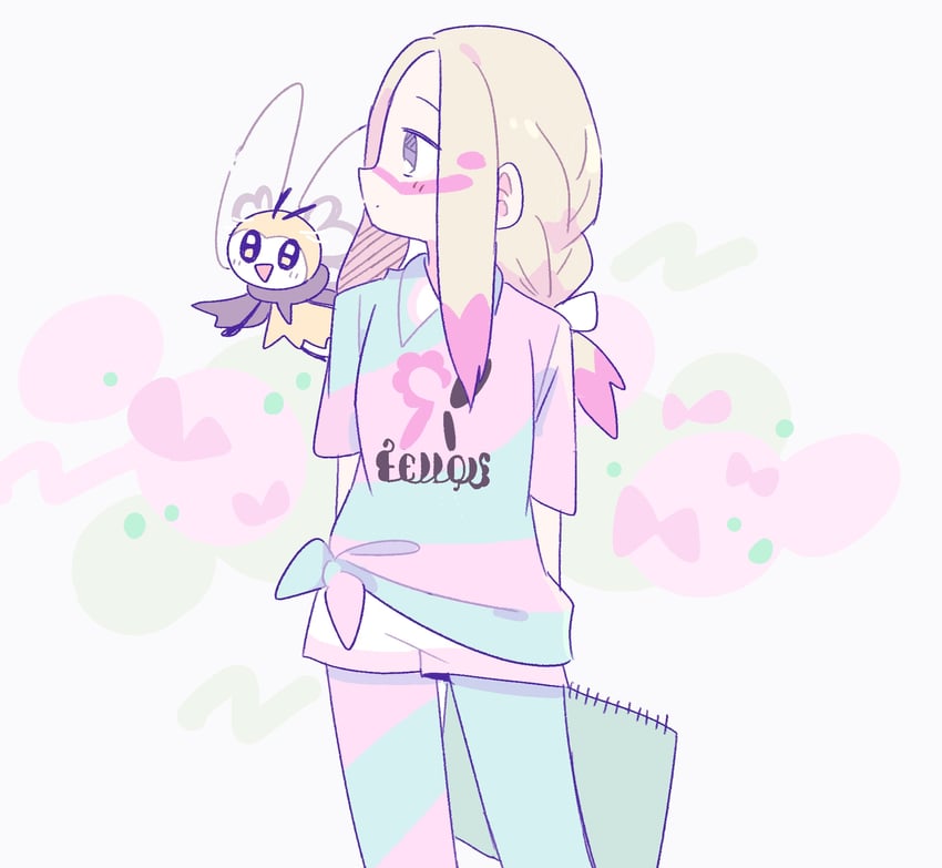 ribombee and mina (pokemon and 2 more) drawn by remoooon