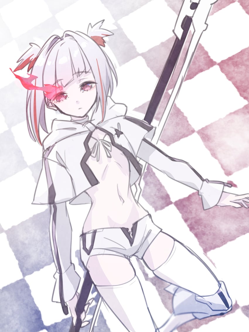 yugiri tsuzuri and white rock shooter (love live! and 2 more) drawn by kirisaki_nuko