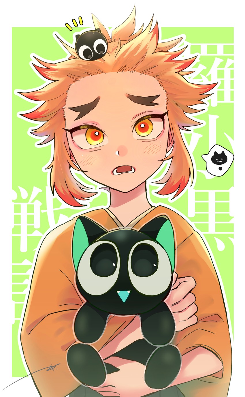 luo xiaohei, heixiu, and rengoku senjurou (kimetsu no yaiba and 1 more) drawn by kameoka908
