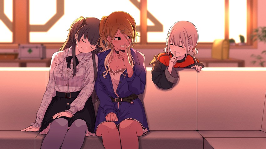 mayuzumi fuyuko, serizawa asahi, and izumi mei (idolmaster and 1 more) drawn by kaede_(harutan109)
