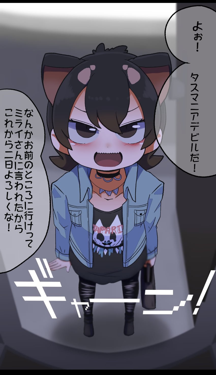 lucky beast and tasmanian devil (kemono friends) drawn by onaji_(sokudo_seigen)