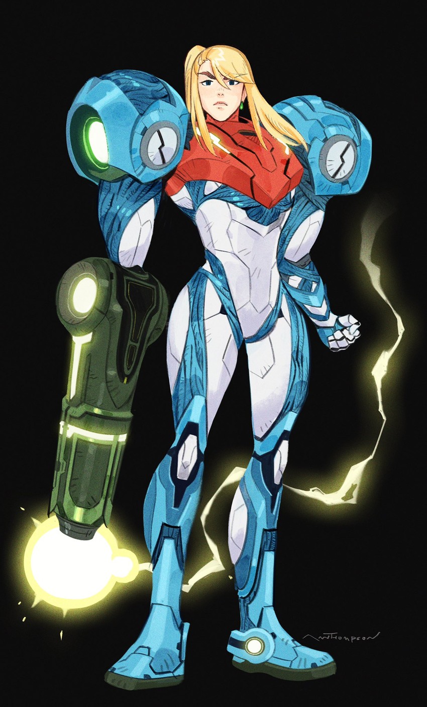 samus aran (metroid and 1 more) drawn by ami_thompson