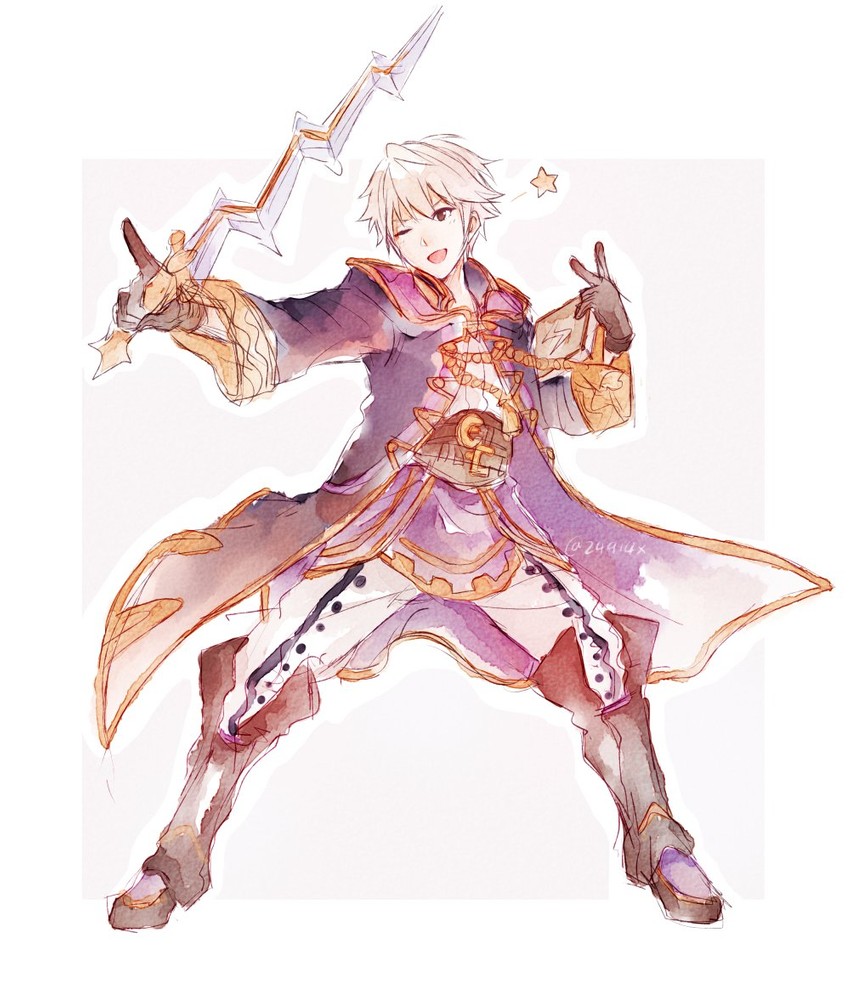 male robin (fire emblem and 2 more) drawn by xin_(24914)