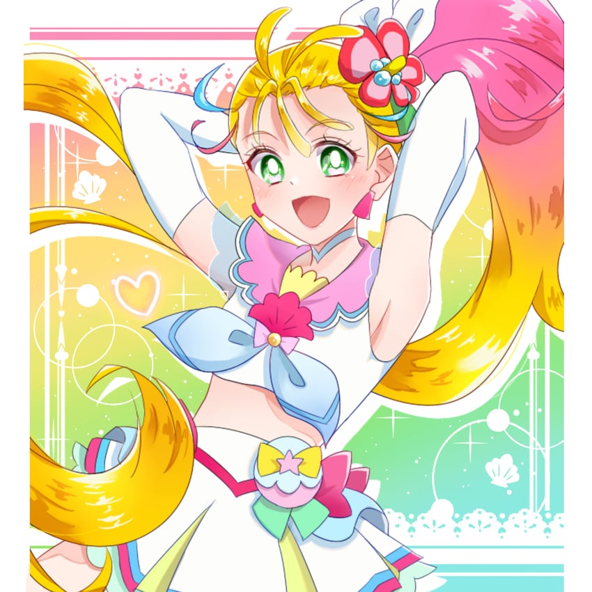 natsuumi manatsu and cure summer (precure and 1 more) drawn by tanshi_tanshi