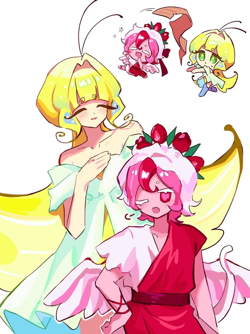 sugarfly cookie and pavlova cookie (cookie run and 1 more) drawn by on2_889s