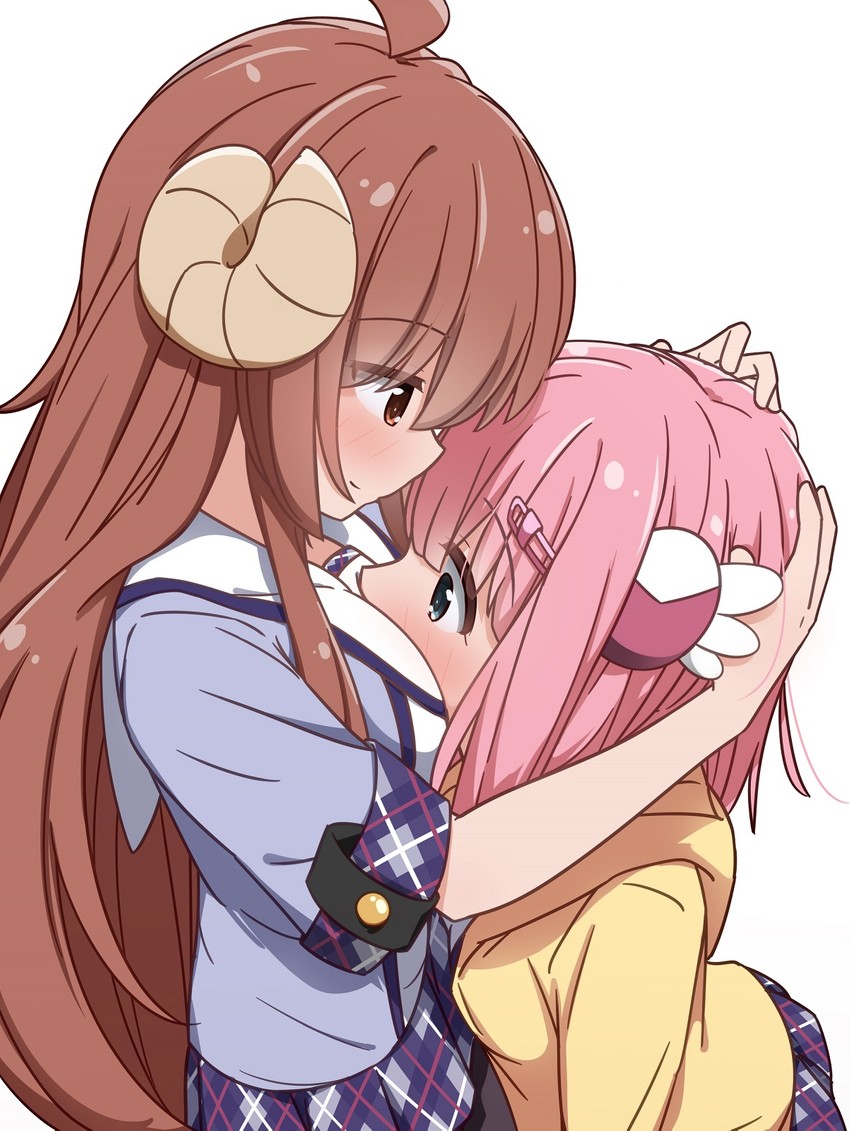 yoshida yuuko and chiyoda momo (machikado mazoku) drawn by miruzawa_akechi