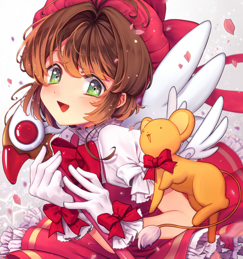 kinomoto sakura and kero (cardcaptor sakura) drawn by ridewalt