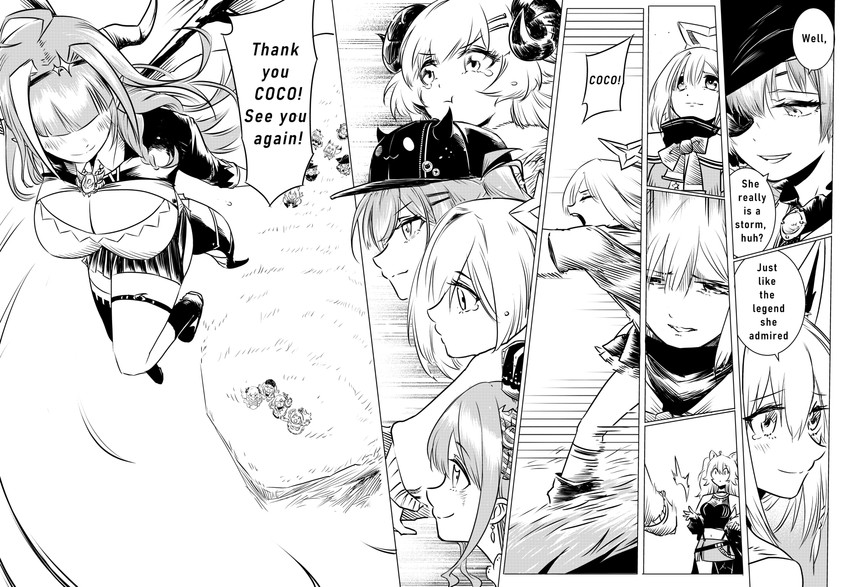 houshou marine, shirakami fubuki, minato aqua, tokoyami towa, amane kanata, and 7 more (hololive) drawn by arahiko