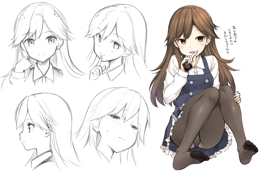 arashio and arashio kai ni (kantai collection) drawn by takayaki