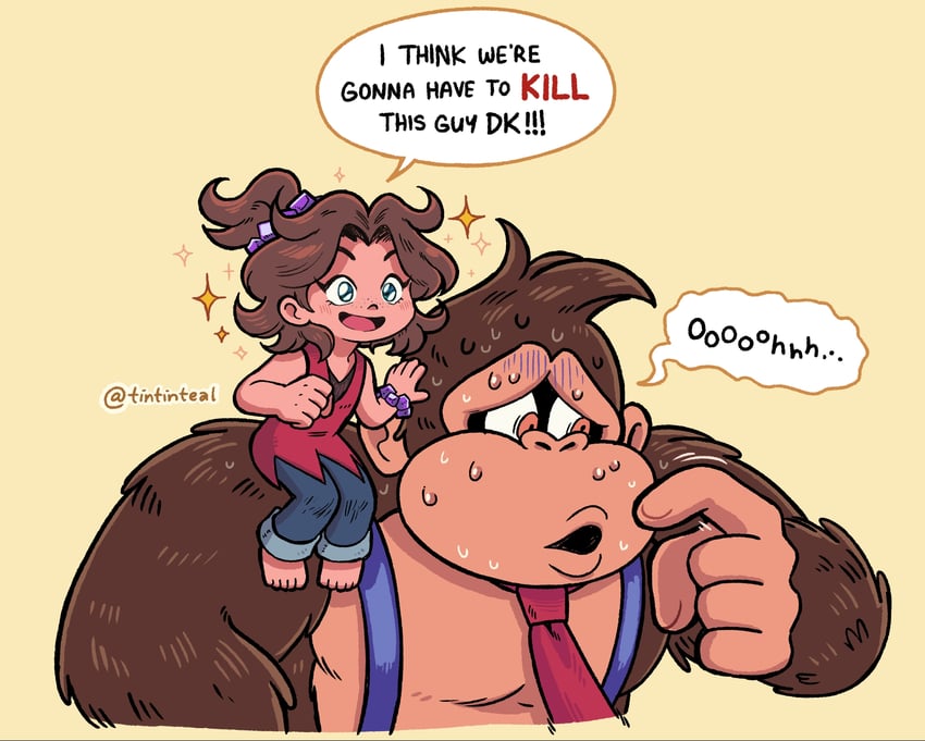 donkey kong and pauline (donkey kong and 1 more) drawn by justin_leal
