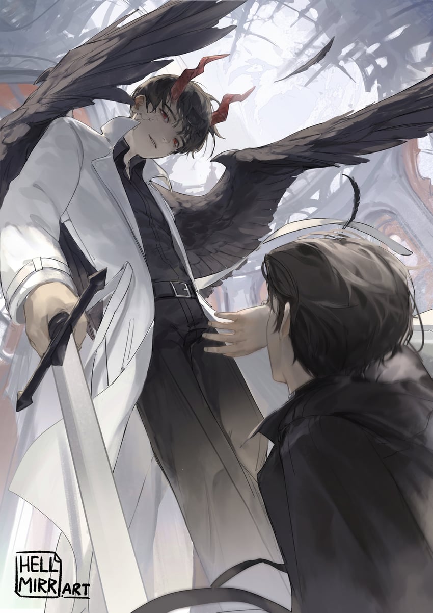 kim dokja and yoo joonghyuk (omniscient reader's viewpoint) drawn by hellmirrart