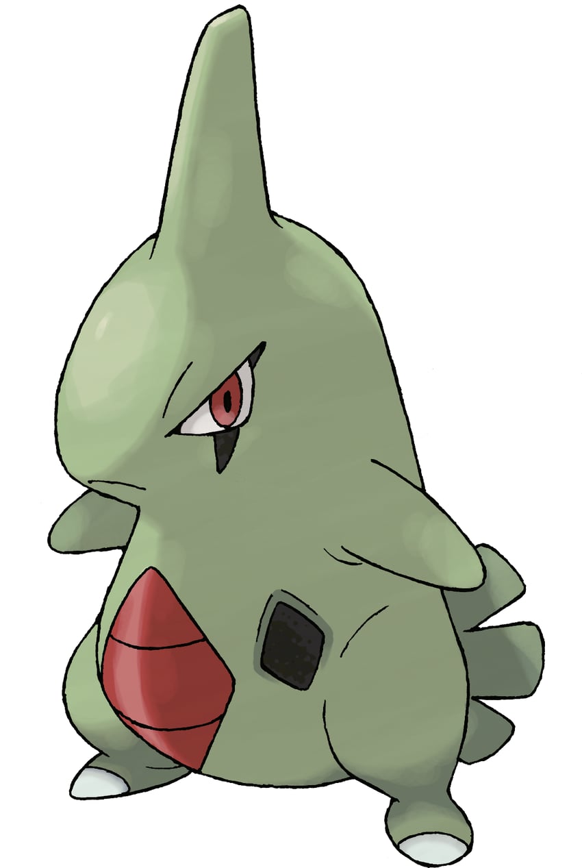 larvitar (pokemon and 1 more) drawn by sugimori_ken