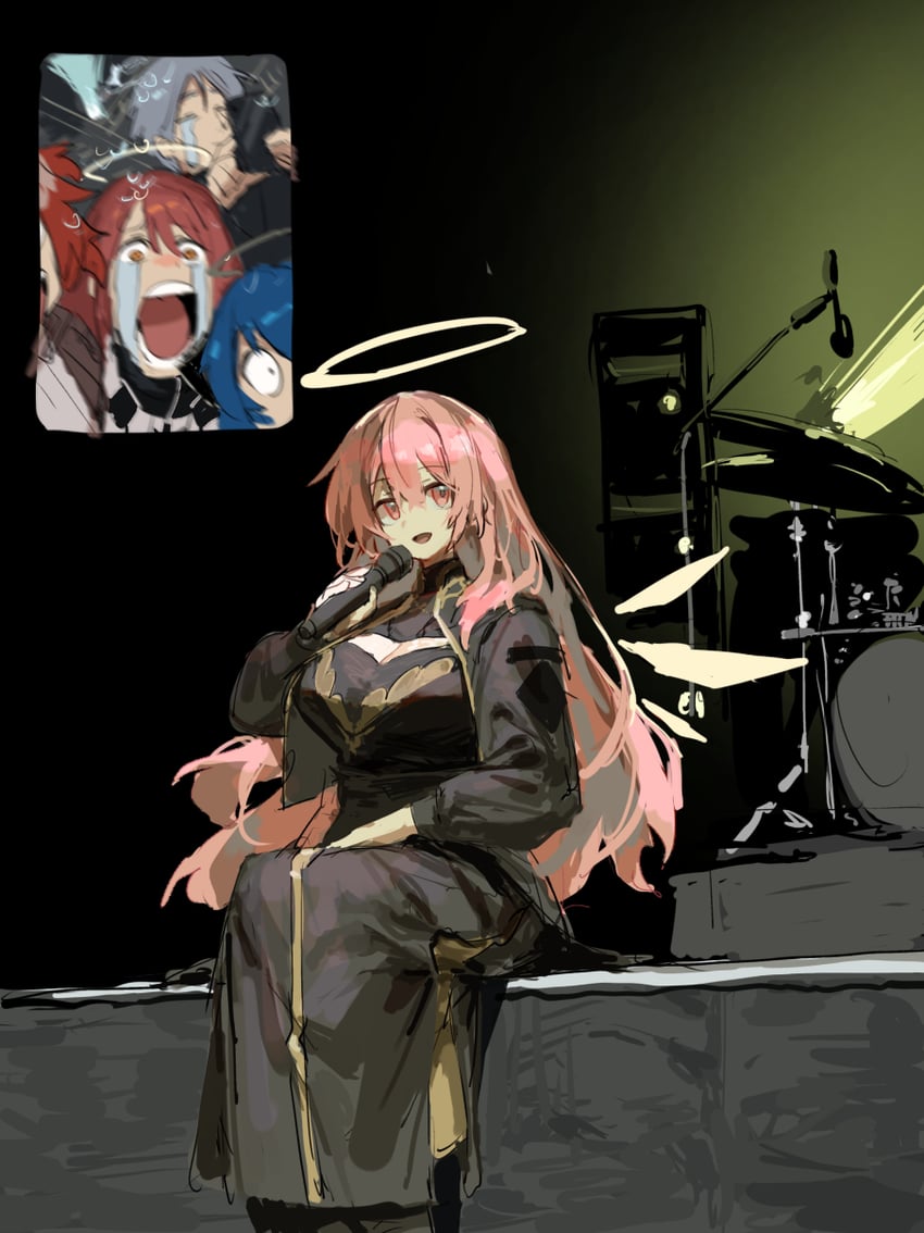 exusiai, mostima, fiammetta, lemuen, and andoain (arknights) drawn by mutomorokoshi