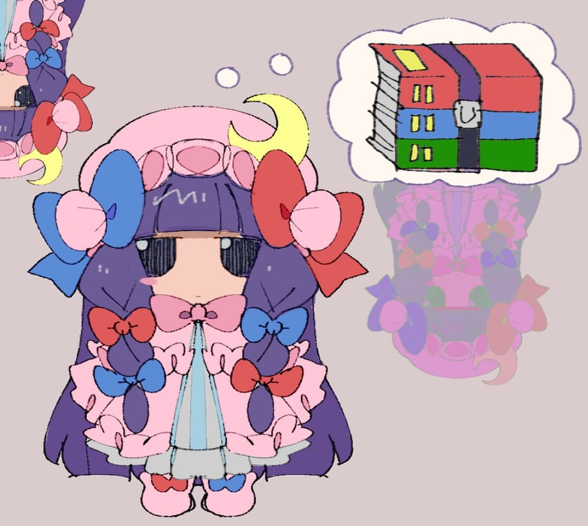 patchouli knowledge (touhou and 1 more) drawn by jaltoid