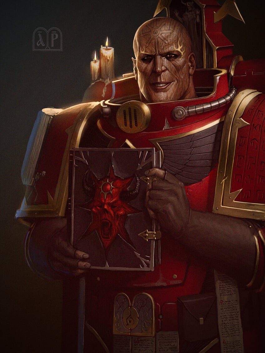 adeptus astartes, chaos space marine, and erebus (warhammer 40k) drawn by arhpriest
