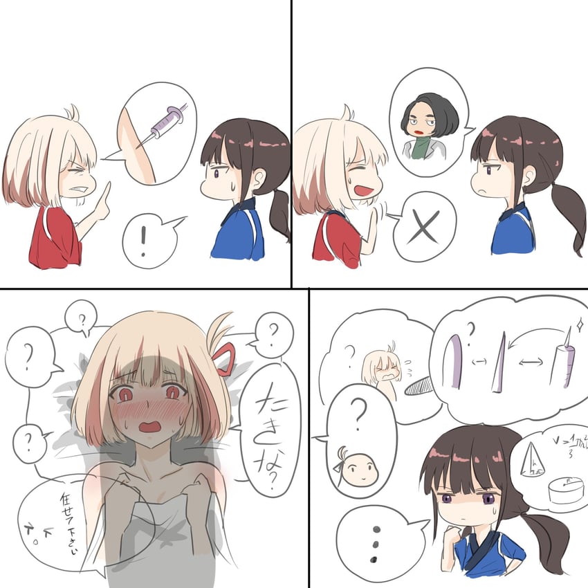 nishikigi chisato and inoue takina (lycoris recoil)