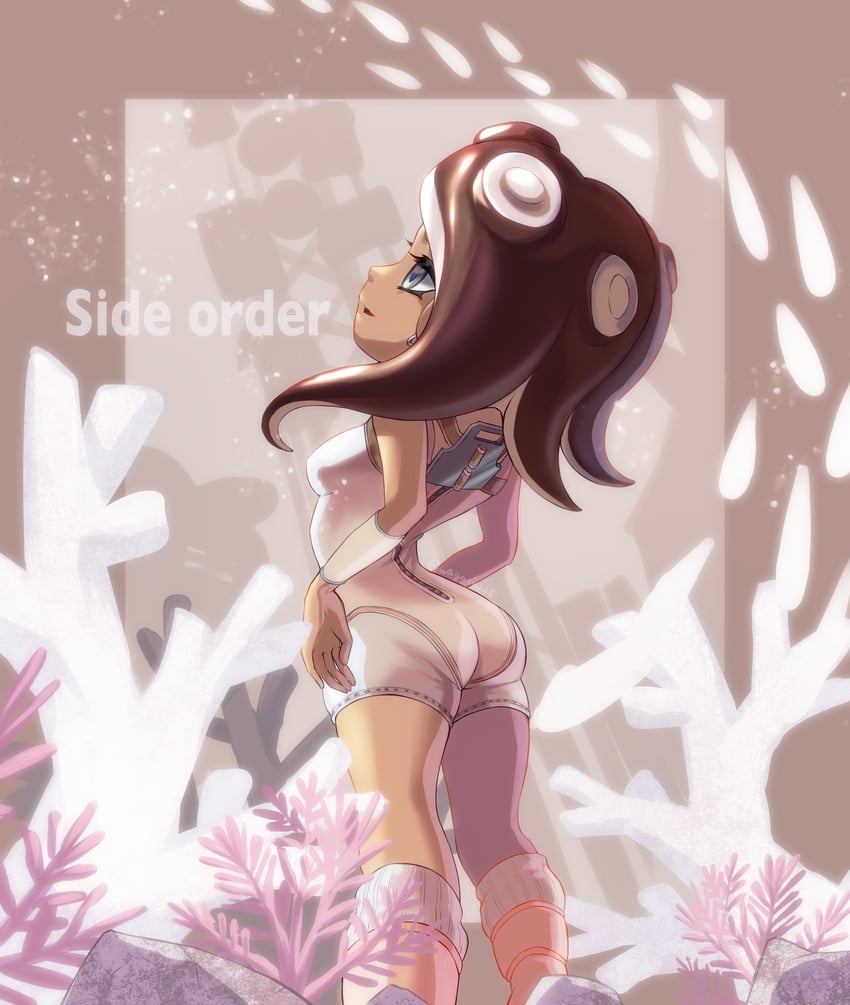 octoling player character, octoling girl, and agent 8 (splatoon and 2 more) drawn by wagashi425