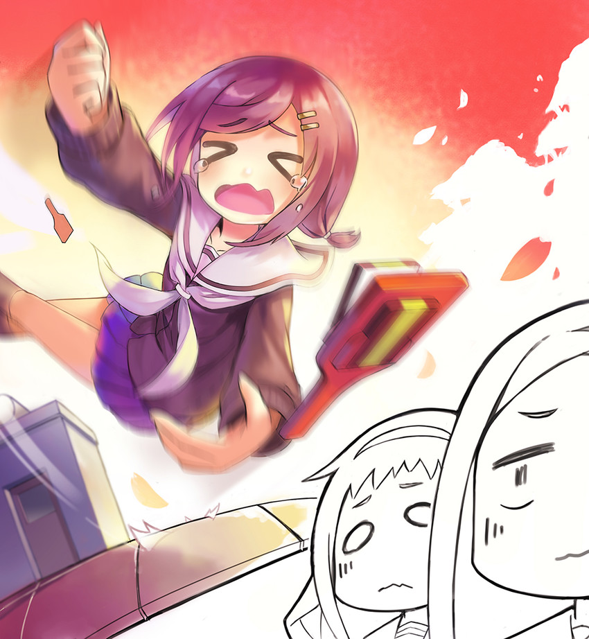 sekiya naru, hana n. fountainstand, and sasame yaya (hanayamata) drawn by lino-lin