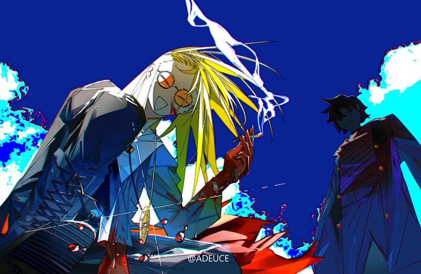 tezcatlipoca and daybit sem void (fate and 1 more) drawn by adeuce