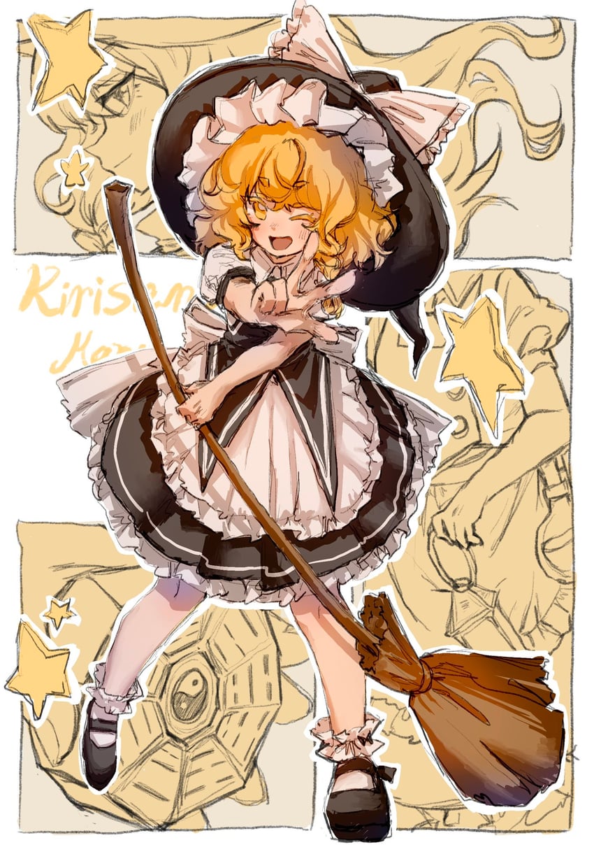 kirisame marisa (touhou) drawn by shouxishao_jiuyuan