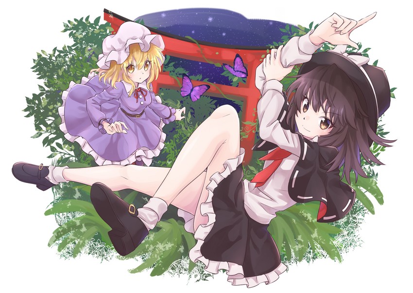 usami renko and maribel hearn (touhou and 1 more) drawn by ramie_(ramie541)