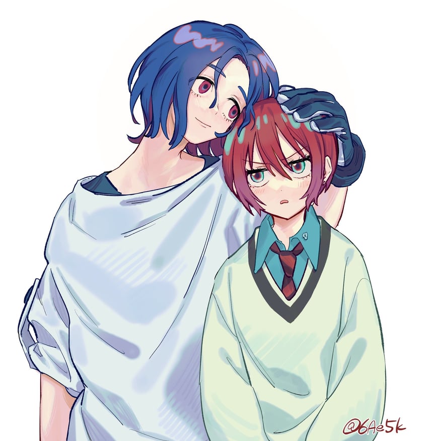 amate yuzuriha and shuji ito (gundam and 1 more) drawn by shimazu.