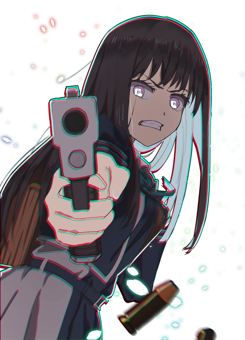 inoue takina (lycoris recoil) drawn by akineru4