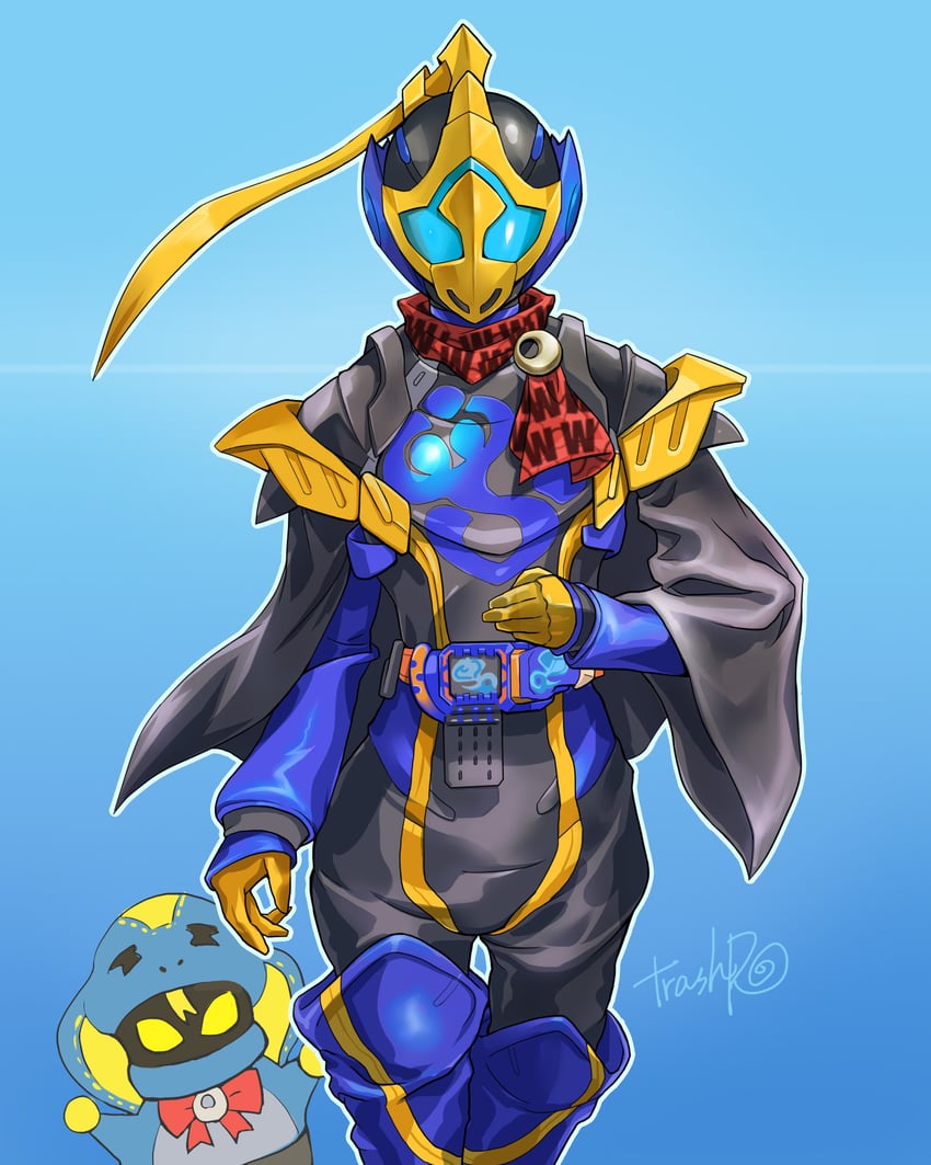 kamen rider jeanne and lovekov (kamen rider and 1 more) drawn by huujyu