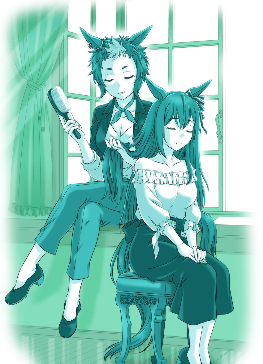 mejiro dober and mejiro ryan (umamusume) drawn by umajiri_gyuunyuu