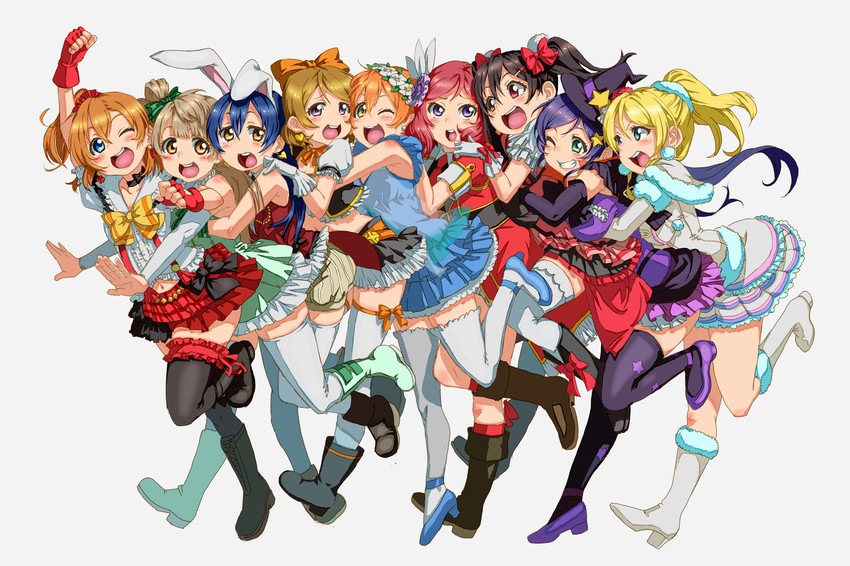 nishikino maki, tojo nozomi, sonoda umi, yazawa nico, ayase eli, and 4 more (love live! and 1 more) drawn by kent0320