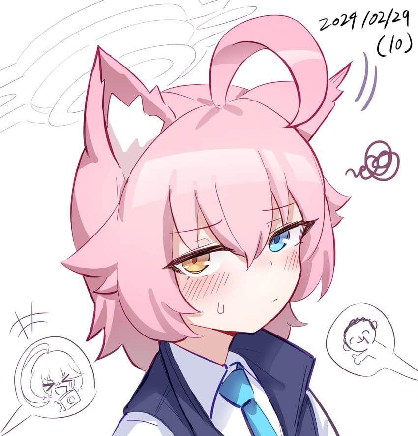 sensei, doodle sensei, hoshino, and yume (blue archive) drawn by wnsgur6686