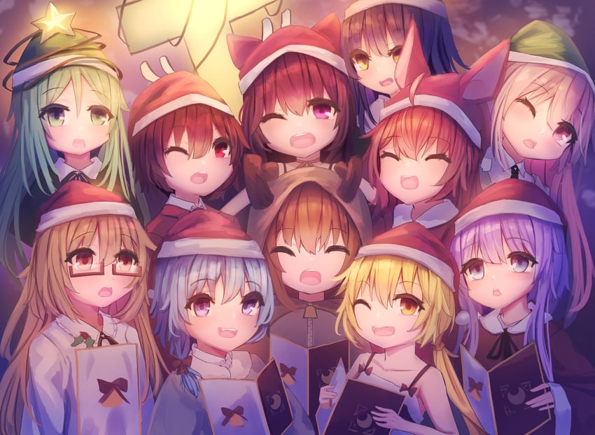 uzuki, satsuki, mutsuki, kisaragi, nagatsuki, and 6 more (kantai collection) drawn by logiclr