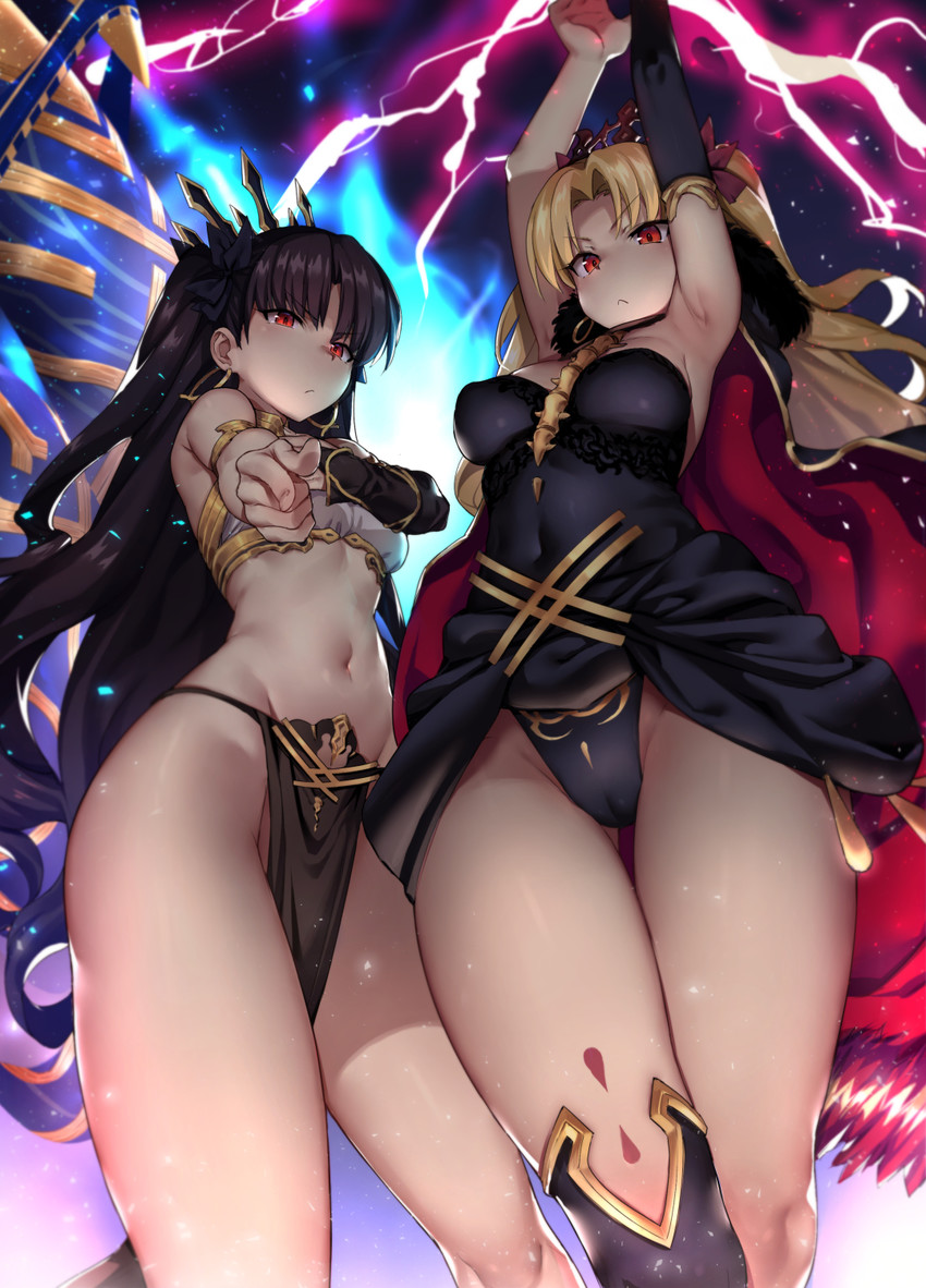 ereshkigal and ishtar (fate and 1 more) drawn by try_(lsc)
