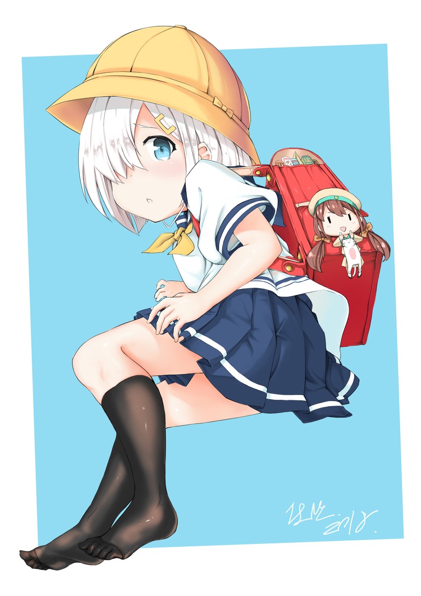 hamakaze, error musume, and batsubyou (kantai collection) drawn by zuoteng_lucha